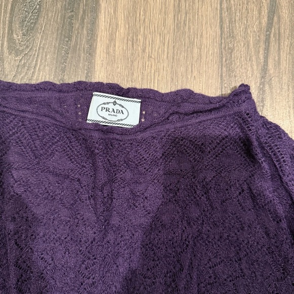 Prada Deep Purple Textured Knit Top - Picture 7 of 9